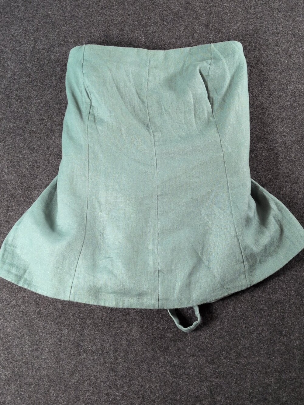 A&F Strapless Mint Green Linen Bustier Top